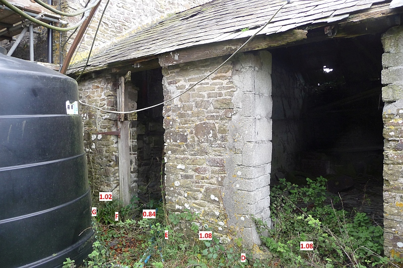 N Barn - SW wall